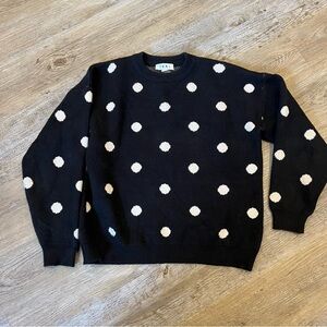 THML Black Polka Dot Sweater size large